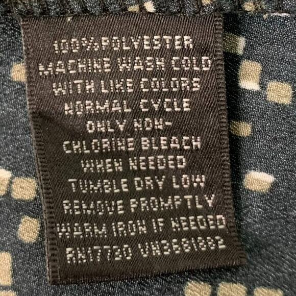 Mossimo Women's Size 8 Wide Strap Tank Black Green Ascot Neck Ruffle - Picture 8 of 8